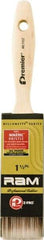 Premier Paint Roller - 1-1/2" Flat Polyester General Purpose Paint Brush - 2-1/4" Bristle Length, 5" Wood Beavertail Handle - Best Tool & Supply