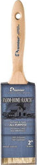 Premier Paint Roller - 2" Flat Polyester General Purpose Paint Brush - 2-1/2" Bristle Length, 5-1/2" Wood Beavertail Handle - Best Tool & Supply