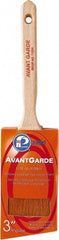 Premier Paint Roller - 3" Oval/Angle Polyester Sash Brush - 3-1/4" Bristle Length, 6-3/4" Wood Sash Handle - Best Tool & Supply