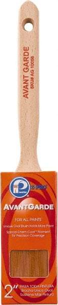 Premier Paint Roller - 2" Oval Polyester Sash Brush - 2-3/4" Bristle Length, 7-1/4" Wood Sash Handle - Best Tool & Supply