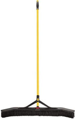 Rubbermaid - 36" Medium Duty Synthetic Push Broom - 3" Bristle Length, Foam Block, Threaded Handle Connection, Handle Included - Best Tool & Supply