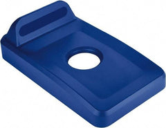 Rubbermaid - Rectangle Lid for Use with 23 Gal Rectangular Recycle Containers - Blue, Polypropylene, For Slim Jim Trash Cans - Best Tool & Supply