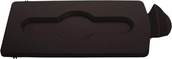 Rubbermaid - Rectangle Lid for Use with 23 Gal Rectangular Recycle Containers - Brown, Polypropylene, For Slim Jim Trash Cans - Best Tool & Supply