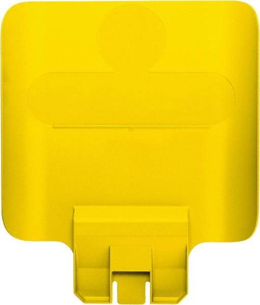 Rubbermaid - Square Lid for Use with 23 Gal Rectangular Recycle Containers - Yellow, Polypropylene, For Slim Jim Trash Cans - Best Tool & Supply