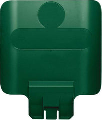 Rubbermaid - Square Lid for Use with 23 Gal Rectangular Recycle Containers - Green, Polypropylene, For Slim Jim Trash Cans - Best Tool & Supply