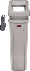 Rubbermaid - Square Lid for Use with 23 Gal Rectangular Recycle Containers - Gray, Polypropylene, For Slim Jim Trash Cans - Best Tool & Supply