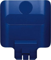 Rubbermaid - Square Lid for Use with 23 Gal Rectangular Recycle Containers - Blue, Polypropylene, For Slim Jim Trash Cans - Best Tool & Supply