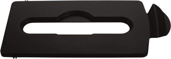 Rubbermaid - Rectangle Lid for Use with 23 Gal Rectangular Recycle Containers - Black, Polypropylene, For Slim Jim Trash Cans - Best Tool & Supply