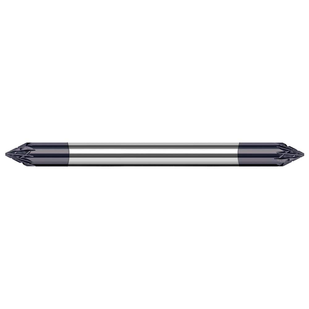 Harvey Tool - 1/4" Cut Diam, 1/4" Shank Diam, Solid Carbide Double Cut Flat Burr - Exact Industrial Supply