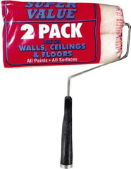 Premier Paint Roller - 12" Long, 3/8" Nap, Wall Roller & Frame Combo - 9" Wide, Plastic Frame, Includes Roller Cover & Frame - Best Tool & Supply