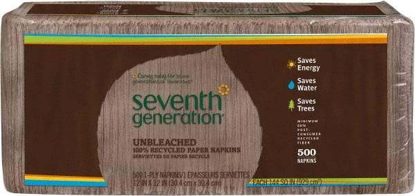 Seventh Generation - 12" Long x 12" Wide, Paper Napkins - 1 Ply, Brown - Best Tool & Supply