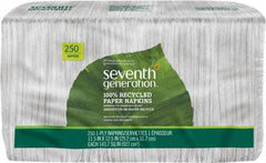 Seventh Generation - 12-1/2" Long x 11-1/2" Wide, Paper Napkins - 1 Ply, White - Best Tool & Supply