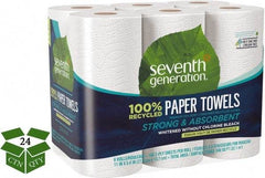 Seventh Generation - Perforated Roll of 2 Ply White Paper Towels - 11" Wide, No Added Dyes or Fragrances, 100% Recycled - Best Tool & Supply