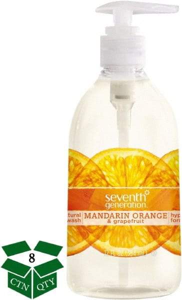 Seventh Generation - 12 oz Pump Bottle Liquid Soap - Clear, Mandarin Orange & Grapefruit Scent - Best Tool & Supply