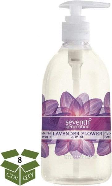 Seventh Generation - 12 oz Pump Bottle Liquid Soap - Clear, Lavender Flower & Mint Scent - Best Tool & Supply