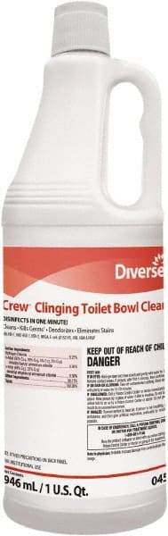 Diversey - 1 qt Bottle Liquid Toilet Bowl Cleaner - Floral Scent, Disinfectant, Nonacidic, Toilet Bowl - Best Tool & Supply