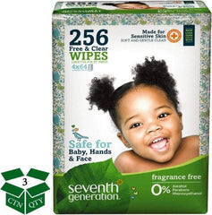 Seventh Generation - Pre-Moistened Baby Wipes - Refill, 7" x 7" Sheet Size, White - Best Tool & Supply