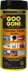 Goo Gone - Pre-Moistened General Purpose Wipes - Canister, 7" x 8" Sheet Size, White - Best Tool & Supply