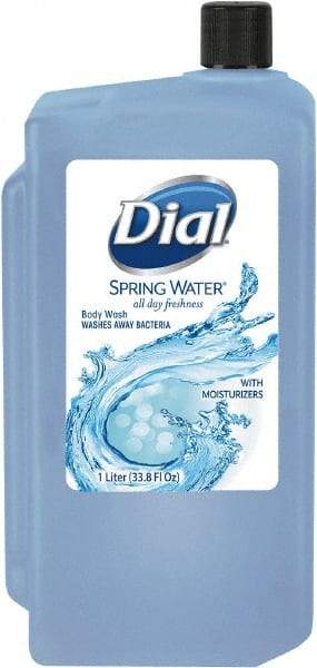 Dial - 1 L Cartridge Spring Water Body Wash - Translucent Blue, Fits Manual Liquid Dispensers - Best Tool & Supply