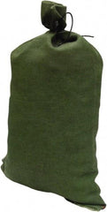 Made in USA - 14" Long x 26" High Sand Bag - Olive Green Polyproplene, For Spill Containment - Best Tool & Supply