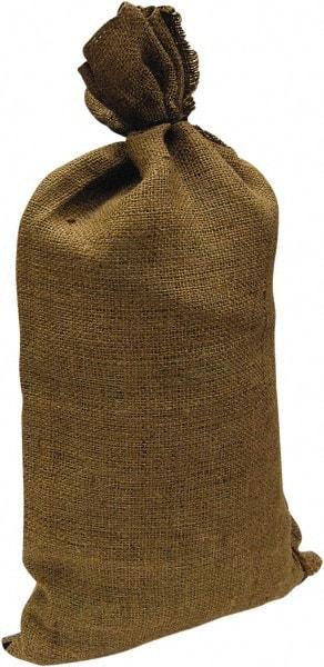 Made in USA - 14" Long x 26" High Sand Bag - Olive Green Burlap, For Spill Containment - Best Tool & Supply