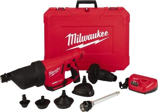 Milwaukee Tool - 12V Lithium-Ion Battery Battery Drain Cleaning Machine - For 1" to 4" Pipe - Best Tool & Supply