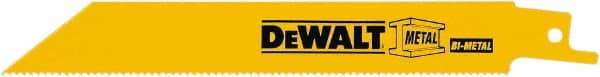 DeWALT - 12" Long x 3/4" Thick, Bi-Metal Reciprocating Saw Blade - Straight Profile, 18 TPI, Toothed Edge, Tang Shank - Best Tool & Supply