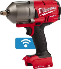 Milwaukee Tool - 1/2" Drive 18 Volt Pistol Grip Cordless Impact Wrench & Ratchet - 1,750 RPM, 0 to 2,100 BPM, 1,400 Ft/Lb Torque, Lithium-Ion Batteries Not Included - Best Tool & Supply