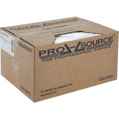 PRO-SOURCE - 1 mil Thick, Heavy-Duty Trash Bags - Linear Low-Density Polyethylene (LLDPE), Flat Pack Dispenser, 12" Wide x 35" High, Clear - Best Tool & Supply