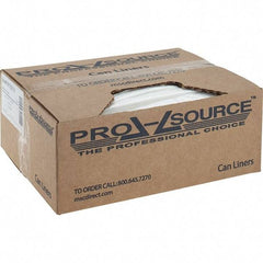 PRO-SOURCE - 1.5 mil Thick, Heavy-Duty Trash Bags - Linear Low-Density Polyethylene (LLDPE), Flat Pack Dispenser, 44" Wide x 47" High, Clear - Best Tool & Supply