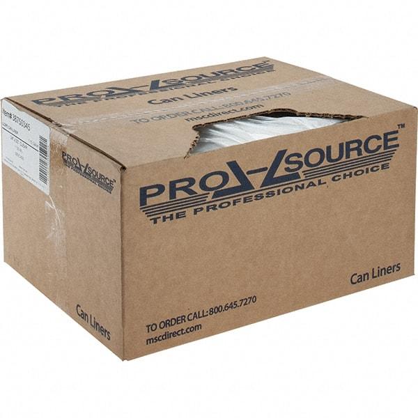 PRO-SOURCE - 1 mil Thick, Heavy-Duty Trash Bags - Linear Low-Density Polyethylene (LLDPE), Flat Pack Dispenser, 15" Wide x 23" High, Clear - Best Tool & Supply