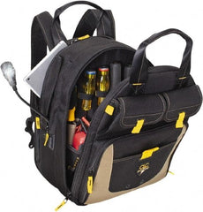 CLC - 36 Pocket Black & Khaki Polyester Backpack Tool Bag - 13" Wide x 10-1/4" Deep x 17" High - Best Tool & Supply