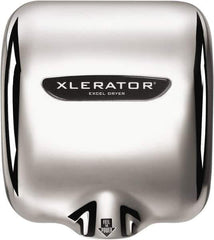 Excel Dryer - 1490 Watt Silver Finish Electric Hand Dryer - 208/277 Volts, 6.2 Amps, 11-3/4" Wide x 12-11/16" High x 6-11/16" Deep - Best Tool & Supply