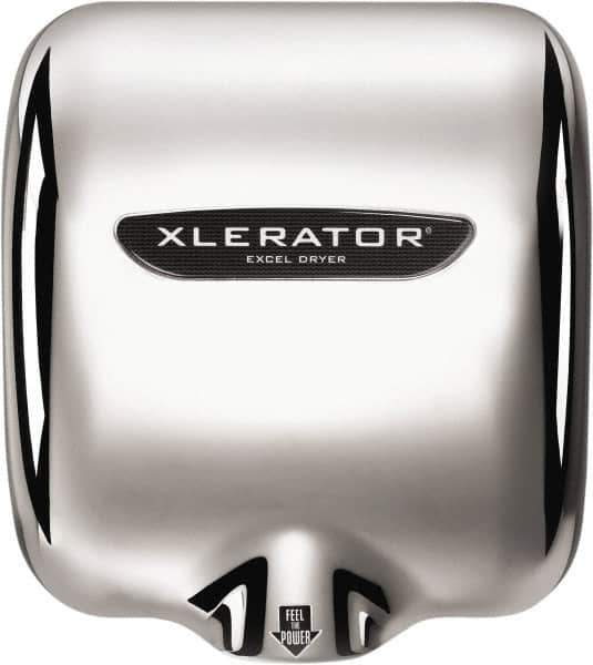 Excel Dryer - 1450 Watt Silver Finish Electric Hand Dryer - 110/120 Volts, 12.2 Amps, 11-3/4" Wide x 12-11/16" High x 6-11/16" Deep - Best Tool & Supply