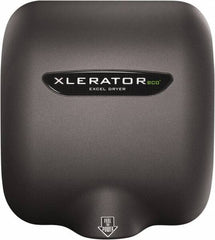 Excel Dryer - 500 Watt Graphite Finish Electric Hand Dryer - 208/277 Volts, 2.2 Amps, 11-3/4" Wide x 12-11/16" High x 6-11/16" Deep - Best Tool & Supply