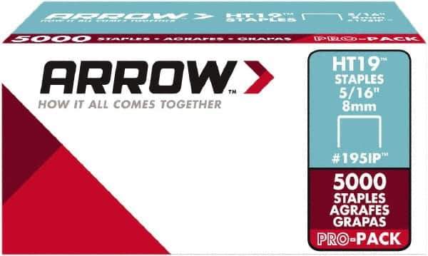 Arrow - 3/8" Wide High Carbon Steel Light-Duty Staples - 5/16" Leg Length - Best Tool & Supply