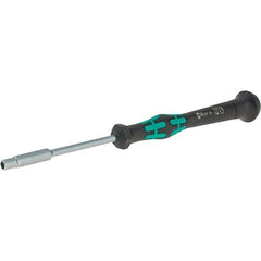 Wera - 3.2mm Solid Shaft Precision Nutdriver - Cushion Grip Handle, 6-1/4" OAL - Best Tool & Supply