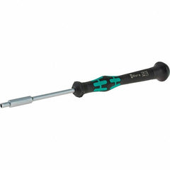 Wera - 2.5mm Solid Shaft Precision Nutdriver - Cushion Grip Handle, 6-1/4" OAL - Best Tool & Supply