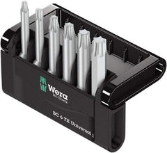 Wera - 6 Piece, 1/4" Drive Screwdriver Bit Set - T10 to T40 Torx - Best Tool & Supply