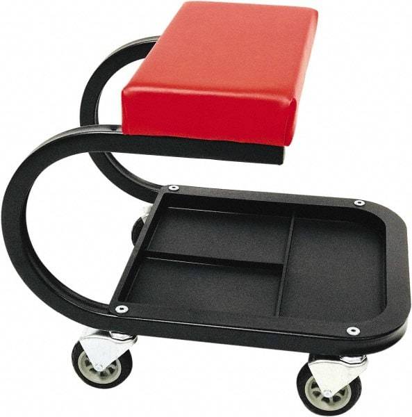 Whiteside - 440 Lb Capacity, 4 Wheel Creeper Seat with Tray - Steel, 15-1/2" Long x 19" High x 14" Wide - Best Tool & Supply