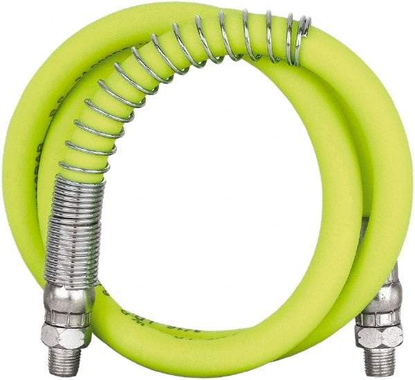 Legacy - 3' Long, 10,000 psi Operating Pressure, Rubber Grease Gun Hose - 3/16 NPT, 10,000 psi Burst Pressure - Best Tool & Supply