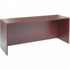 ALERA - 70.88" Long x 29.63" High x 23.63" Deep, Kneespace Credenza - Mahogany (Color), Woodgrain Laminate - Best Tool & Supply