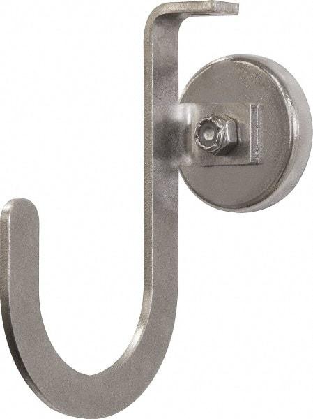 Mag-Mate - 42 Lb Capacity, 3-1/4" Projection, 304 Stainless Steel Magnetic J Hook - 5" OAL - Best Tool & Supply