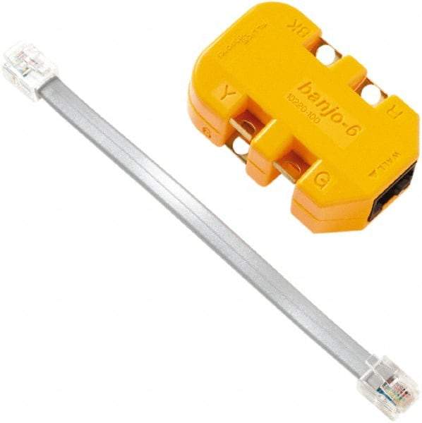 Fluke Networks - Yellow Electrical Test Equipment Modular Adapter - Use with Telephone Test Sets - Best Tool & Supply