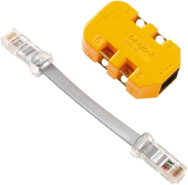 Fluke Networks - Yellow Electrical Test Equipment Modular Adapter - Use with Telephone Test Sets - Best Tool & Supply