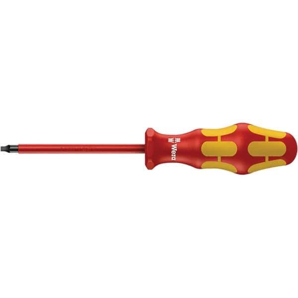 Wera - #1 Point, 3-1/8" Blade Length Insulated Screwdriver - 161mm OAL - Best Tool & Supply