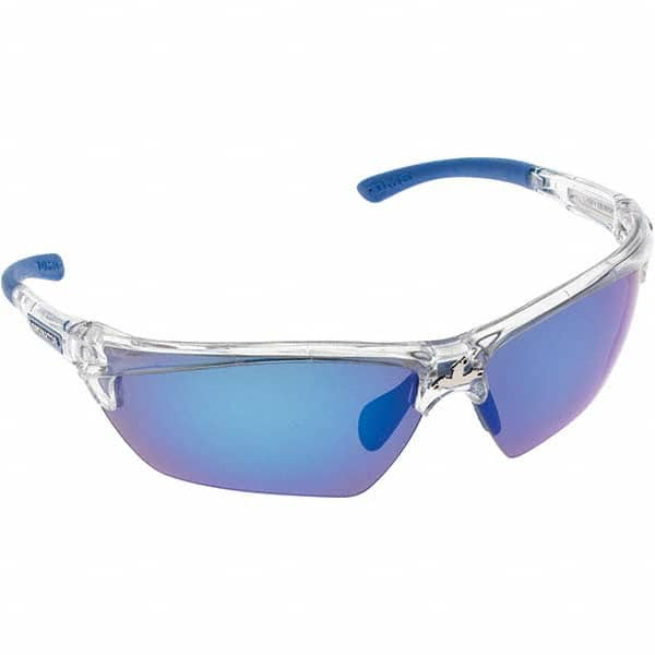 MCR Safety - Blue Mirror Lenses, Framed Dual Lens Safety Glasses - Best Tool & Supply