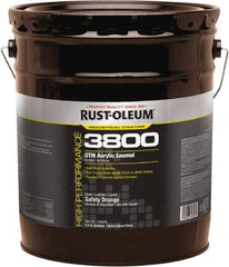 Rust-Oleum - 5 Gal Safety Orange Gloss Finish Acrylic Enamel Paint - 150 to 270 Sq Ft per Gal, Interior/Exterior, Direct to Metal - Best Tool & Supply