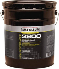Rust-Oleum - 5 Gal Forest Green Gloss Finish Acrylic Enamel Paint - 150 to 270 Sq Ft per Gal, Interior/Exterior, Direct to Metal - Best Tool & Supply