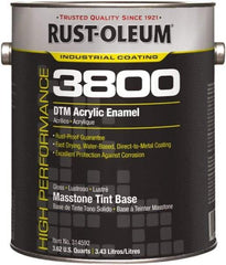 Rust-Oleum - 1 Gal Masstone Tint Base Gloss Finish Acrylic Enamel Paint - 150 to 270 Sq Ft per Gal, Interior/Exterior, Direct to Metal - Best Tool & Supply